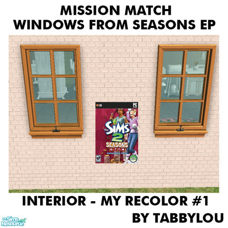 Sims 2 — TL - MM JustVisiting+TruthDividerWinFrameInt Recolor01Wd by TabbyLou — My Recolor #1 Wood Interior Frame Recolor