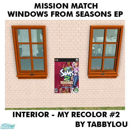 Sims 2 — TL - MM JustVisiting+TruthDividerWinFrameInt Recolor02Wd by TabbyLou — My Recolor #2 Wood Interior Frame Recolor