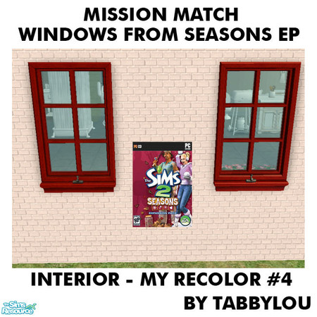 Sims 2 — TL - MM JustVisiting+TruthDividerWinFrameInt Recolor04Wd by TabbyLou — My Recolor #4 Wood Interior Frame Recolor