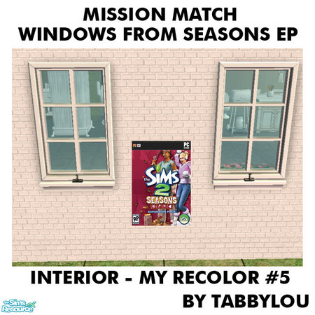 Sims 2 — TL - MM JustVisiting+TruthDividerWinFrameInt Recolor05Wd by TabbyLou — My Recolor #5 Wood Interior Frame Recolor