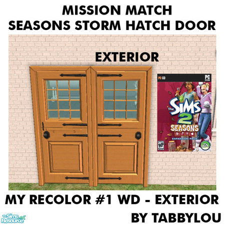 Sims 2 — TL - MM StormHatchDoorFrameExt Recolor01Wd by TabbyLou — My Recolor #1 Wood Exterior Door Frame Recolor of the