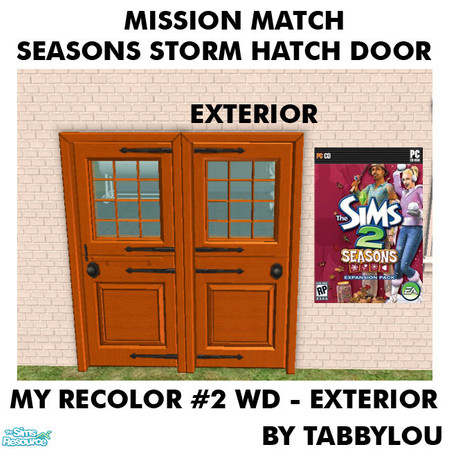 Sims 2 — TL - MM StormHatchDoorFrameExt Recolor02Wd by TabbyLou — My Recolor #2 Wood Exterior Door Frame Recolor of the