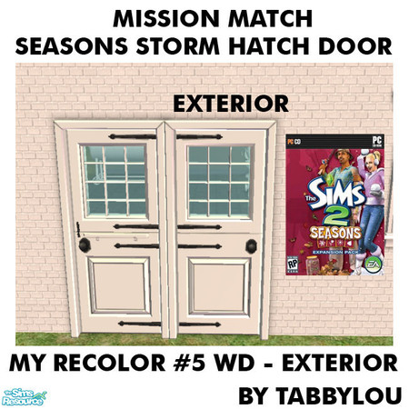 Sims 2 — TL - MM StormHatchDoorFrameExt Recolor05Wd by TabbyLou — My Recolor #5 Wood Exterior Door Frame Recolor of the