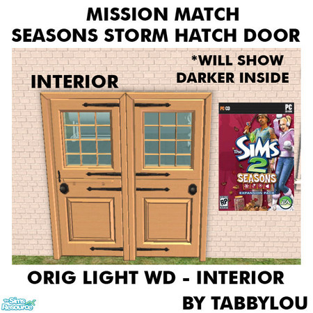 Sims 2 — TL - MM StormHatchDoorFrameInt OrigLightWd by TabbyLou — Maxis Original Light Interior Door Frame Recolor of the