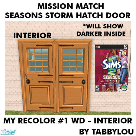 Sims 2 — TL - MM StormHatchDoorFrameInt Recolor01Wd by TabbyLou — My Recolor #1 Interior Door Frame Recolor of the Storm