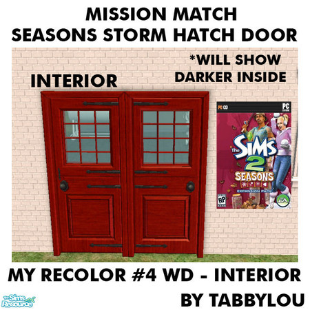 Sims 2 — TL - MM StormHatchDoorFrameInt Recolor04Wd by TabbyLou — My Recolor #4 Interior Door Frame Recolor of the Storm