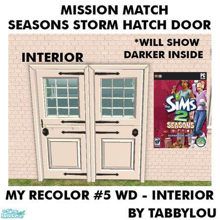 Sims 2 — TL - MM StormHatchDoorFrameInt Recolor05Wd by TabbyLou — My Recolor #5 Interior Door Frame Recolor of the Storm