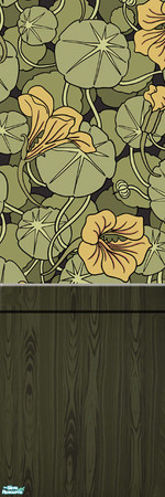 Sims 2 — Laura Simly Vines & Flowers Living Room - Nasturtiums & Wood by debs913 — Beautiful twining nasturtium