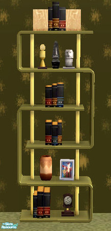 Sims 2 — Laura Simly Vines & Flowers Living Room Set - Bookcase by debs913 — Lovely muted green bookcase. Part of the