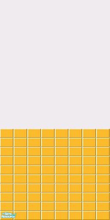 Sims 2 — Yellow half-tiled walls - Ripe Mango Half-tiled Wall by HollyChappell — Half-tiled walls for the modern Sim