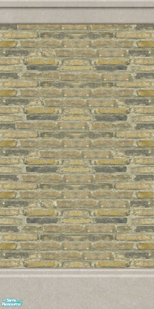Sims 2 — Brick Wall and Floor Set - Brick Wall 3 by Gumby_Girl — A set of three brick walls with matching brick floors. 1