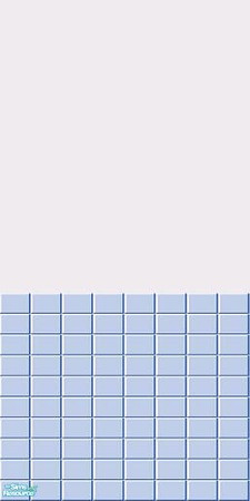 Sims 2 — Blue half-tiled walls - Vintage Blue Half-tiled Wall by HollyChappell — Half-tiled walls for the modern Sim
