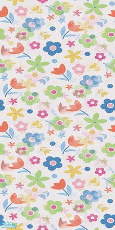 Sims 2 — Floral Print Paint Collect Dv July 2008 - 3 by cm_11778 — Beautiful, seamless floral walls for your Sim homes.