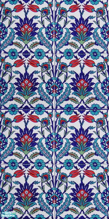 Sims 2 — Exotic Wall and Floor Tile Set - Exotic Wall Tile 1 by Gumby_Girl — Set of three Moroccan themed tiled walls
