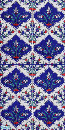 Sims 2 — Exotic Wall and Floor Tile Set - Exotic Wall Tile 2 by Gumby_Girl — Set of three Moroccan themed tiled walls