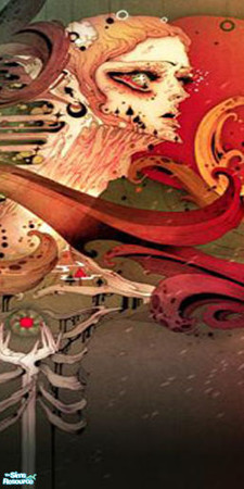 Sims 2 — MRC Urban Art Wall 4 - panel 2 by MidnightRose — Sim teens are going crazy with the spray cans! Lucky for them