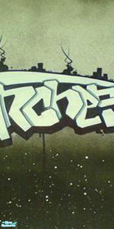 Sims 2 — MRC Urban Art Wall 3 - panel 2 by MidnightRose — Sim teens are going crazy with the spray cans! Lucky for them