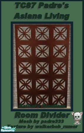 Sims 2 — TC87 Padre Asiana Living - Room Divider by KatCat — Recolor of padre333\'s \"Asiana Kitch Lounge - Asiana