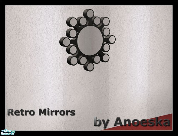 Sims 2 — Retro Mirror Medium by AnoeskaB — Medium sized design retro mirror.