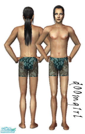 Sims 2 — Undies 4 Men - Collection - Jade by d00mg1rl — Shear lycra stretch undies for your sims.