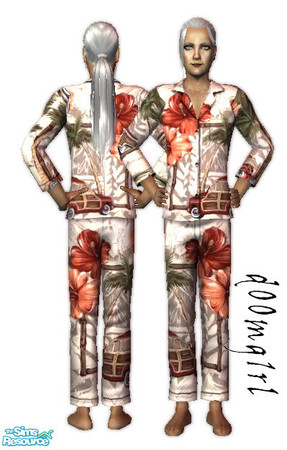 Sims 2 — Hawaiian PJ\'s - Collection - D by d00mg1rl — Hawaiian PJ\'s for your Grump sims.