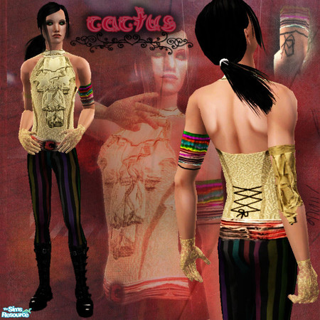 Sims 2 — CCTS SET 12 by _cactus_ — Some victoriandustrial-goth designed clothing (x