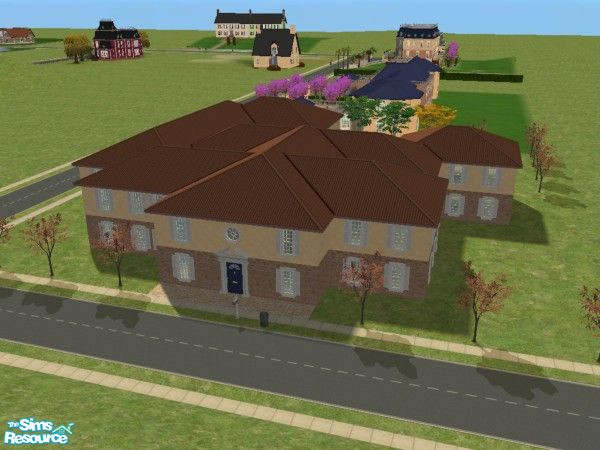 Sims 2 — Achterdijk 4 by simperfect1991 — A large mansion down the countryside. The mansion isn\'t fisnished, only the