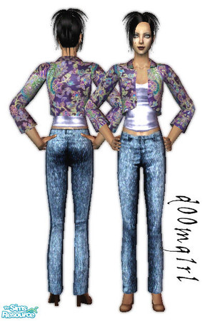 Sims 2 — Jacket & Jeans - Collection - B by d00mg1rl — 6 different jackets with shirts and jeans Mesh 156 @ Liana