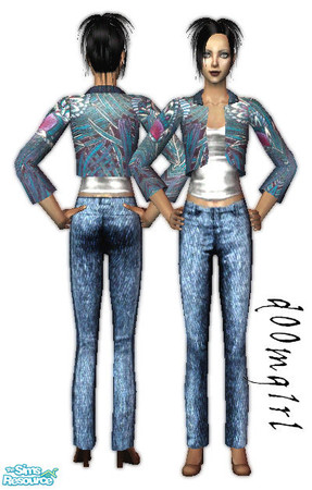 Sims 2 — Jacket & Jeans - Collection - C by d00mg1rl — 6 different jackets with shirts and jeans Mesh 156 @ Liana