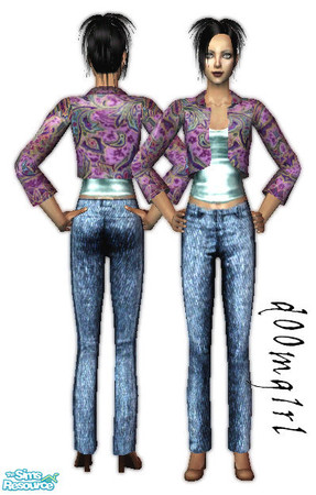 Sims 2 — Jacket & Jeans - Collection - D by d00mg1rl — 6 different jackets with shirts and jeans Mesh 156 @ Liana