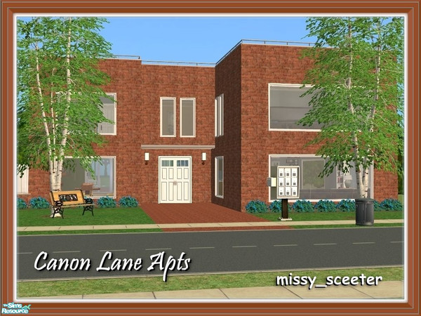 Sims 2 — Canon Lane Apts by missy_sceeter — Great urban or main hood apartment building for singles & couples! Has