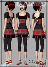 Downloads / Sims 2 / Clothing / Female / Teen / Everyday - 'gothic'