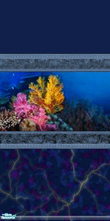 Sims 2 — MRC UnderSea Bath - Wall mural panel # 2 by MidnightRose — Panel # 2 of the wall mural. Created by Midnight