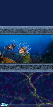 Sims 2 — MRC UnderSea Bath - Wall mural panel 4 by MidnightRose — Panel 4 of the wall mural. Created by Midnight Rose.