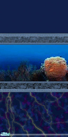 Sims 2 — MRC UnderSea Bath - Wall mural panel # 3 by MidnightRose — Panel 3 of the Wall mural. Created by Midnight Rose.