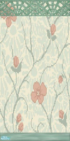 Sims 2 — Flowers Of May Day Wall 2 by skippyscatt — Bring your home to life with the colors of spring flowers with these
