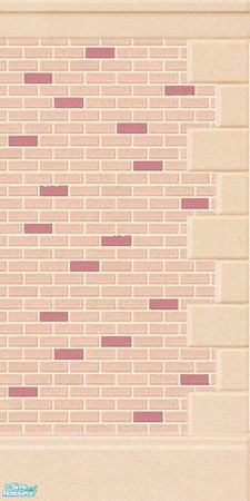 Sims 2 — Flowers Of May Day Brick Wall 3 by skippyscatt — Brick walls for the outside of your Flowers of May Day home.
