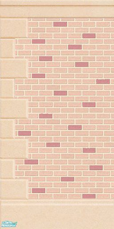 Sims 2 — Flowers Of May Day Brick Wall 2 by skippyscatt — Brick walls for the outside of your Flowers of May Day home.