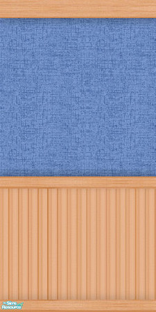 Sims 2 — NK Mission LR Blue - Wall by MoMama — A nice blue fabric surrounded by Natural Castello Pine.