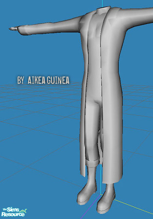 Sims 2 — Trench Coat with Boots for Males - Mesh AG124 by aikea_guinea — Base game compatible, recolors welcome.