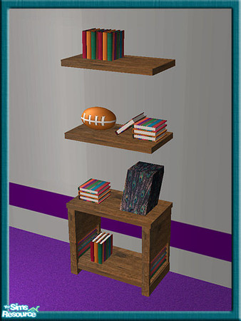 Sims 2 — Svealyns TC75 Teen Bedroom Extras - Bookcase by Svealyn — A recolour of \"Grim\'s Chemical Romance Dorm
