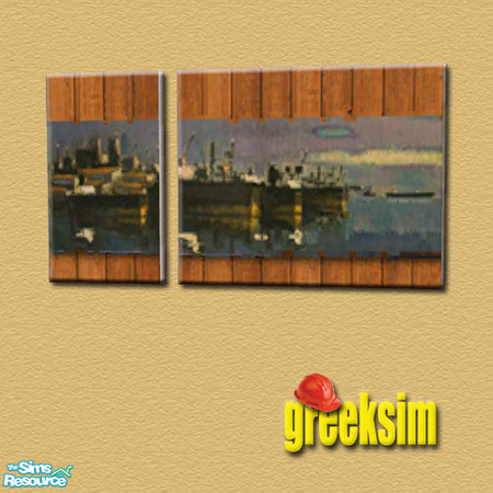 Sims 2 — grks Watter Colour on Wood - Ships by greeksim — Water colour paintings on wood, beautiful decor for your county