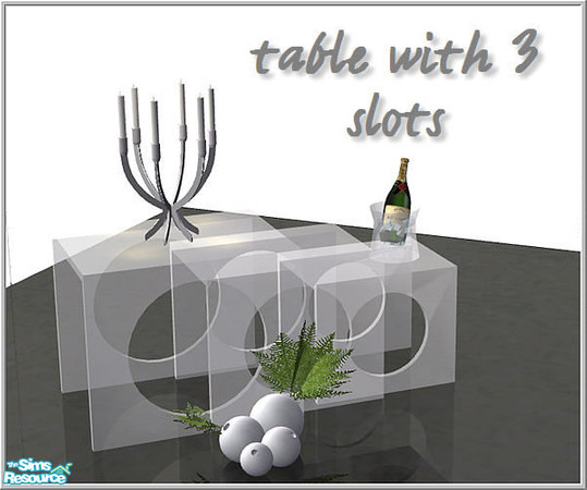 Sims 2 — Living with colors - B43 Coffeetable Threeforone Glass by Birgit43 — 