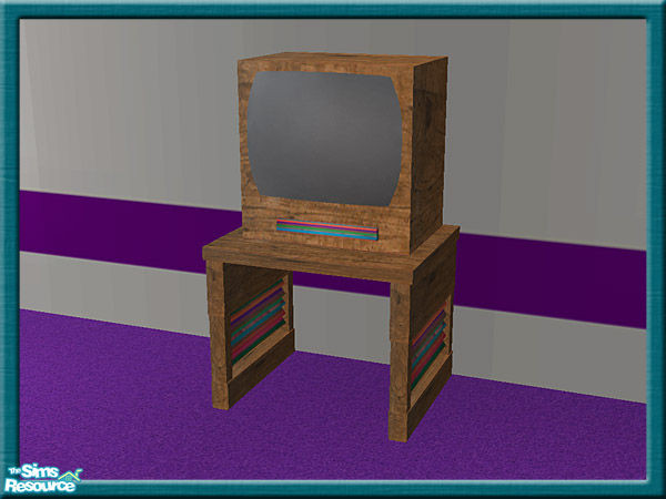 Sims 2 — Svealyns TC75 Teen Bedroom Extras - TV by Svealyn — A recolour of \"Grim\'s Chemical Romance Dorm