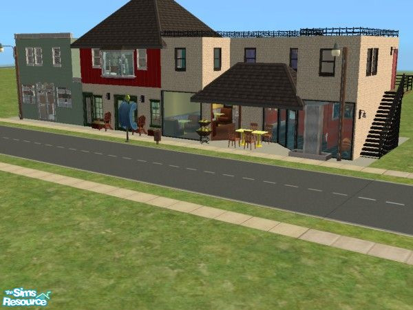 Sims 2 — Main Street 5 DIY by berkyo26 — What with all the restoration going on in town, why not get in before the big