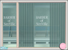 Painted Window Sign Barber Of Simville by DOT - Click to view and download separately!