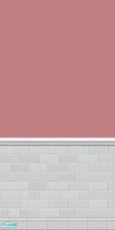 Sims 2 — GrayDragonfly - Color Collection I - Set VI - Old Rose by GrayDragonfly — Old Rose colored wall with half brick