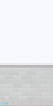Sims 2 — GrayDragonfly - Color Collection I - Set VI - Ghost White by GrayDragonfly — Ghost White colored wall with half