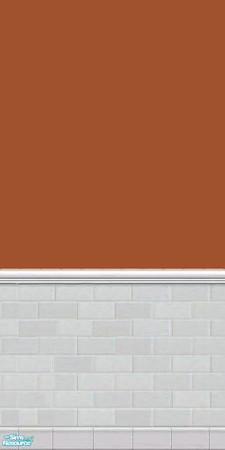 Sims 2 — GrayDragonfly - Color Collection I - Set VI - Sienna by GrayDragonfly — Sienna colored wall with half brick