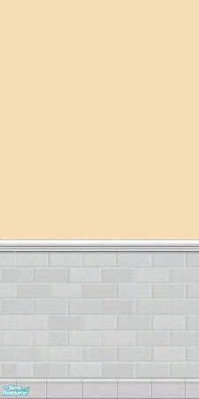 Sims 2 — GrayDragonfly - Color Collection I - Set VI - Wheat by GrayDragonfly — Wheat colored wall with half brick tiles.